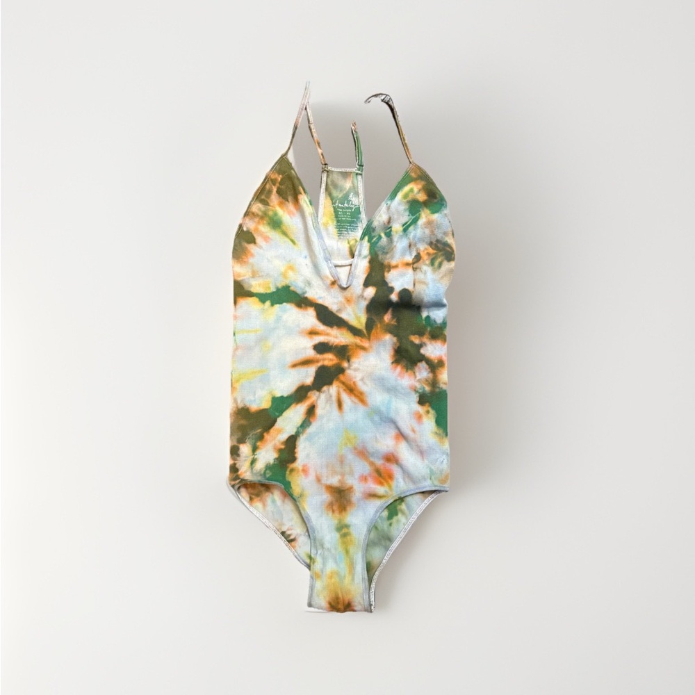 2. Free People Hand Tie Dyed Move Along Bodysuit Seamless One-Piece in XS/S